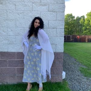 Vintage Floral Maxi Dress Size M